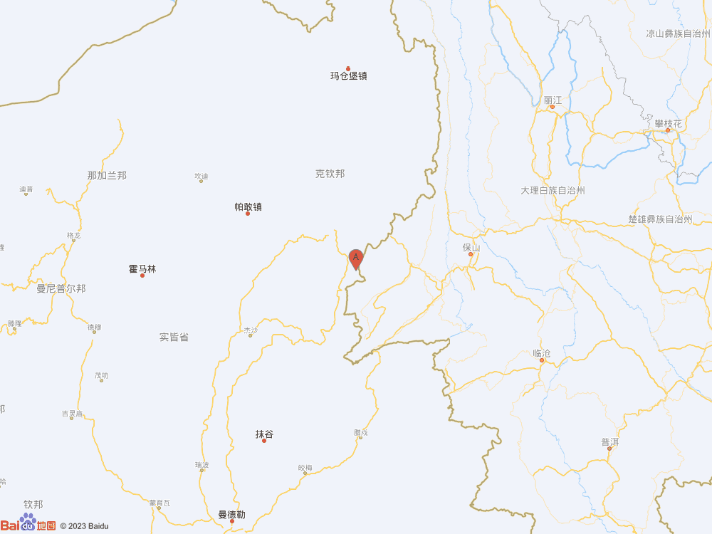 缅甸（北纬25.00度，东经97.69度）发生4.2级地震