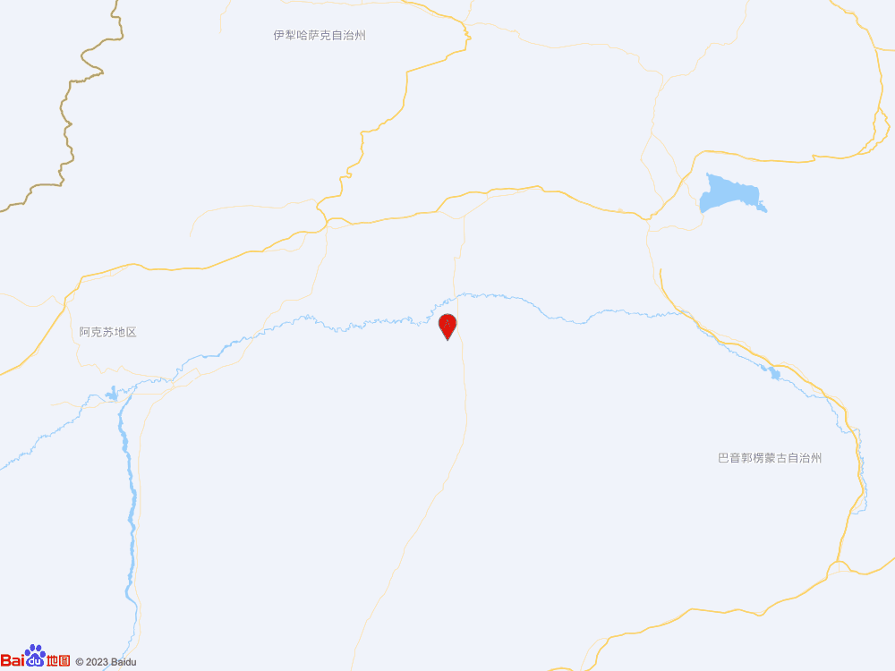 新疆巴音郭楞州尉犁县（北纬40.88度，东经84.15度）发生3.8级地震