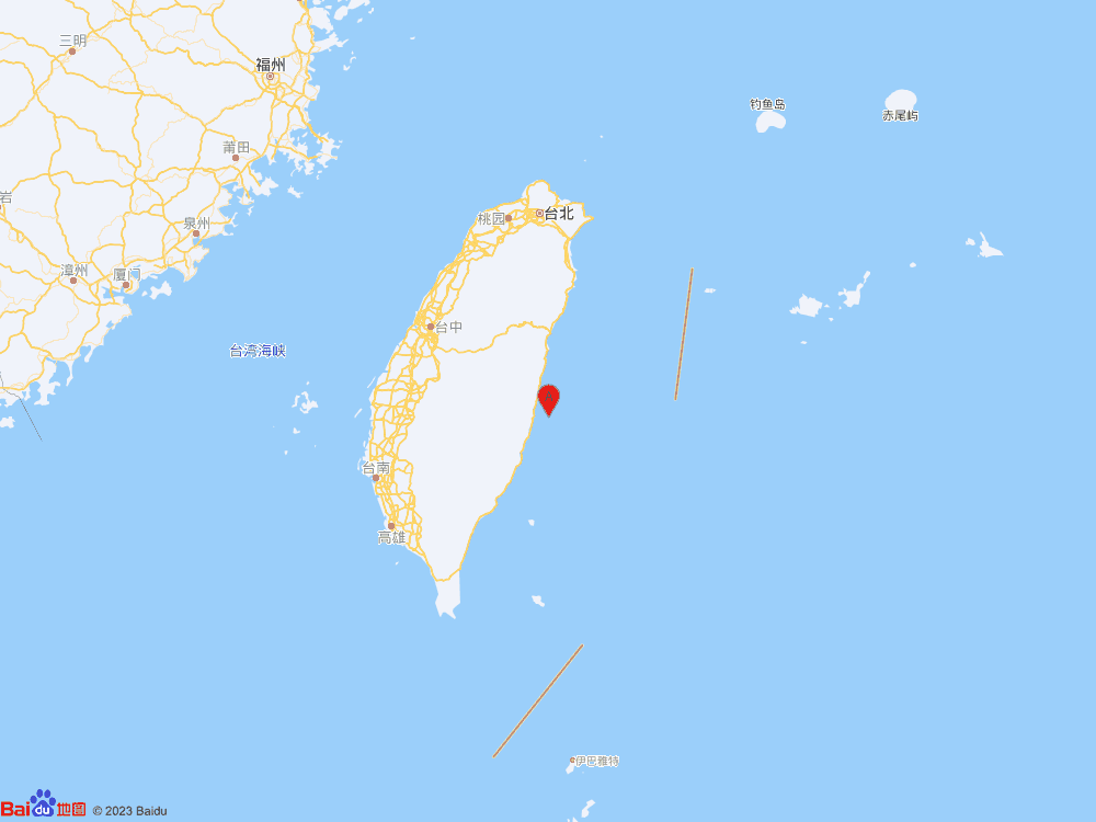 台湾花莲县海域发生4.7级地震
