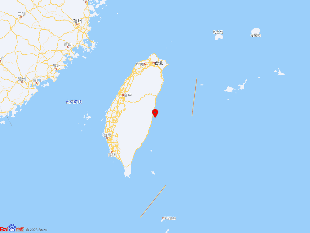 台湾花莲县海域发生4.5级地震