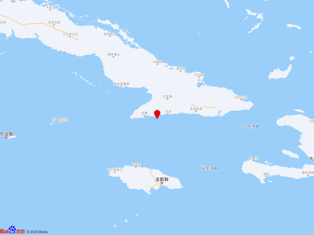 古巴地区（北纬19.85度，东经-76.95度）发生5.9级地震