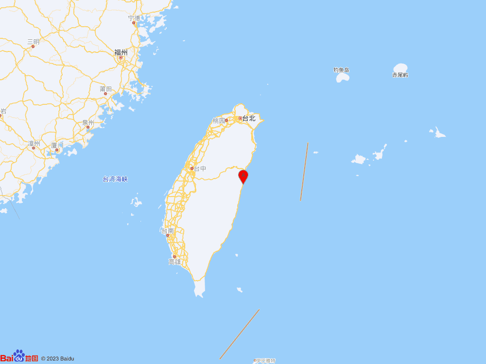 中国台湾发生4.4级地震