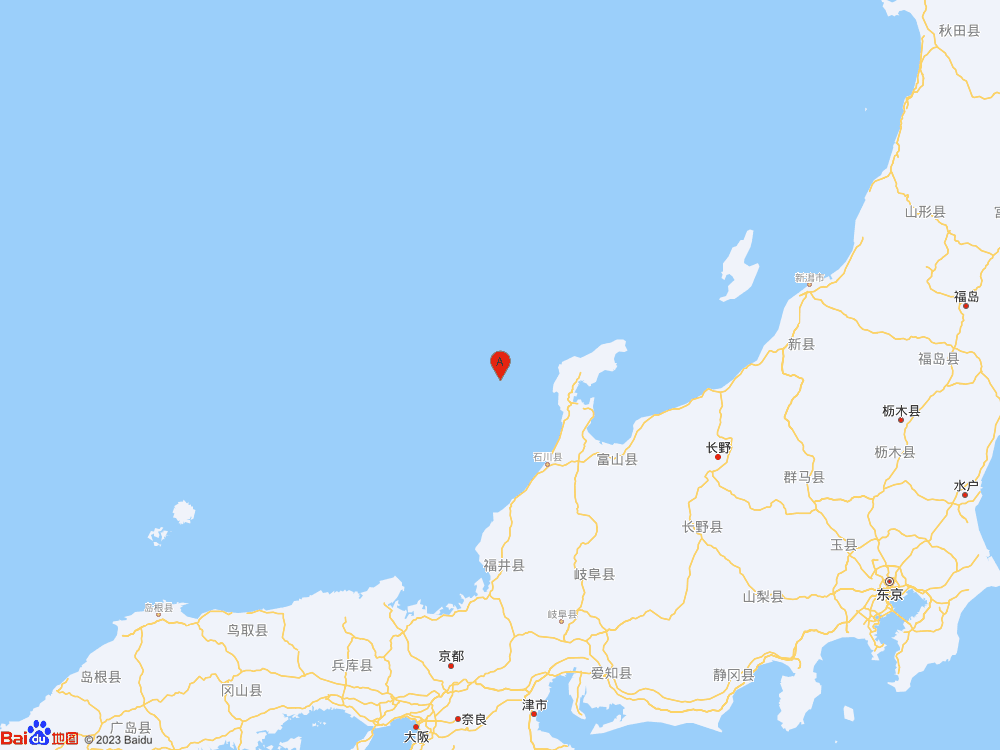 日本本州西岸近海（北纬37.26度，东经136.19度）发生6.2级地震