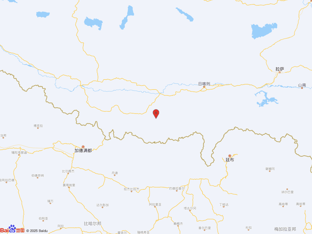 西藏日喀则市定日县（北纬28.50度，东经87.47度）发生3.3级地震