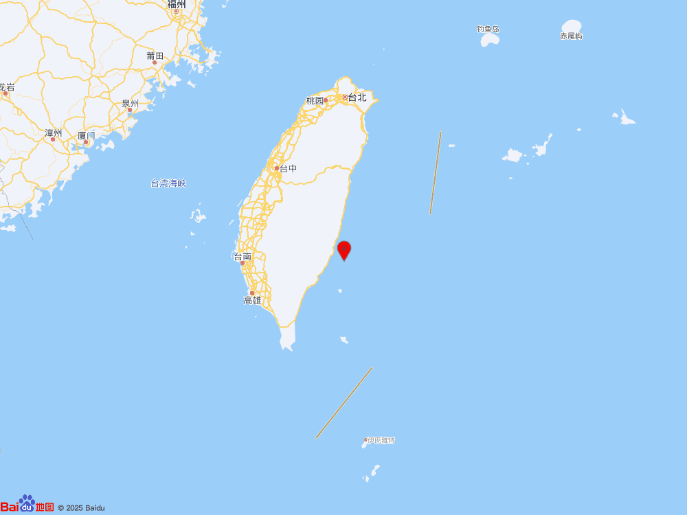 台湾台东县海域发生5.0级地震