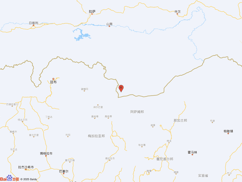 西藏山南市错那市发生3.3级地震