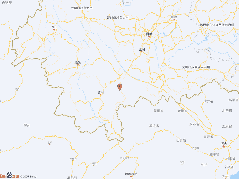 云南普洱市墨江县发生3.9级地震